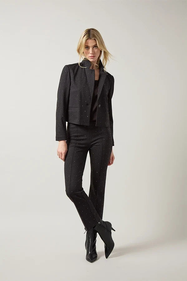 Caroline Crystal Embellished Crop Blazer
