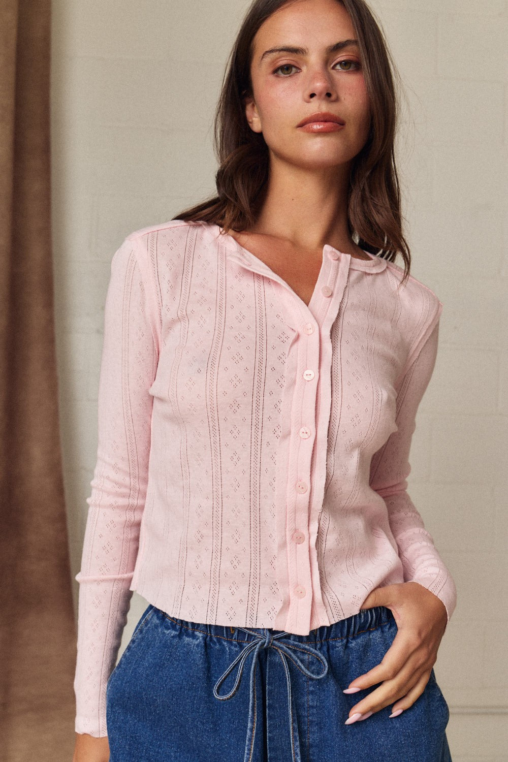 Poppy Pointelle Cardigan