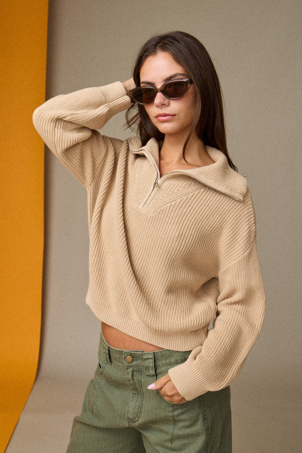 Julissa Quarter Zip Sweater