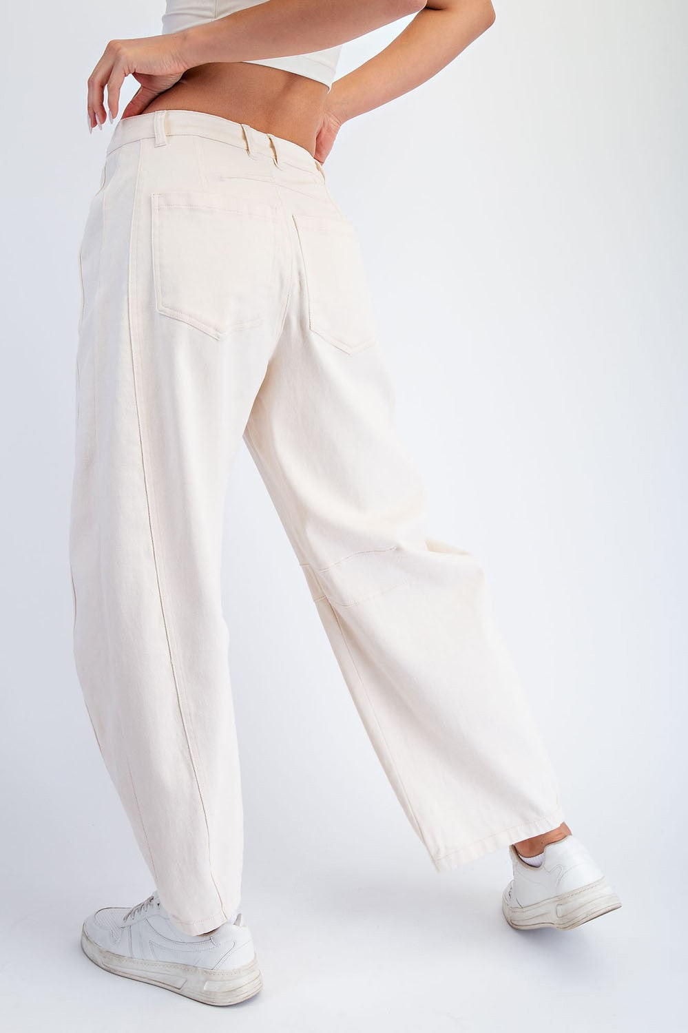 Cotton Twill Barrel Pant