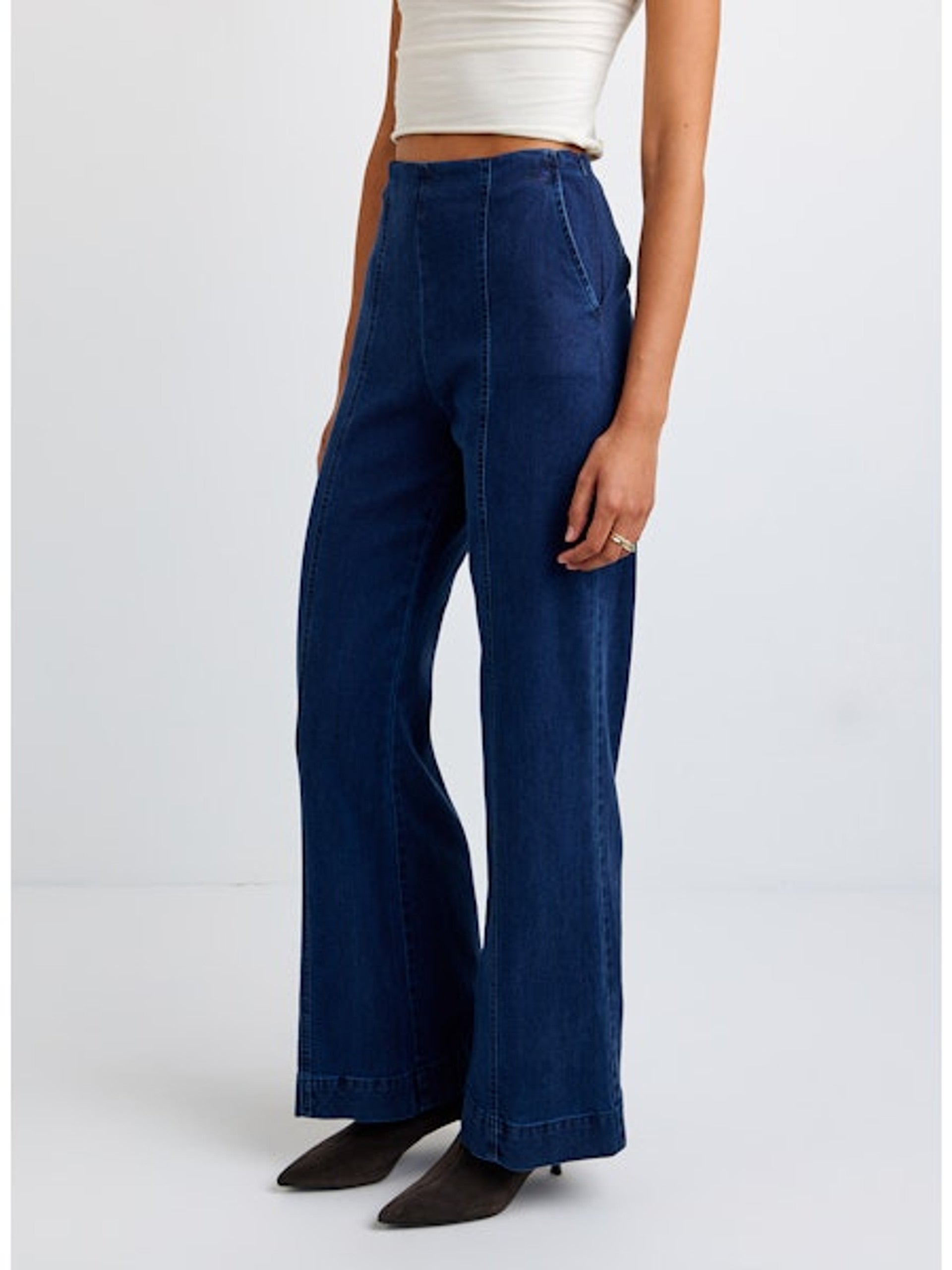 Side Zip Vintage Jeans