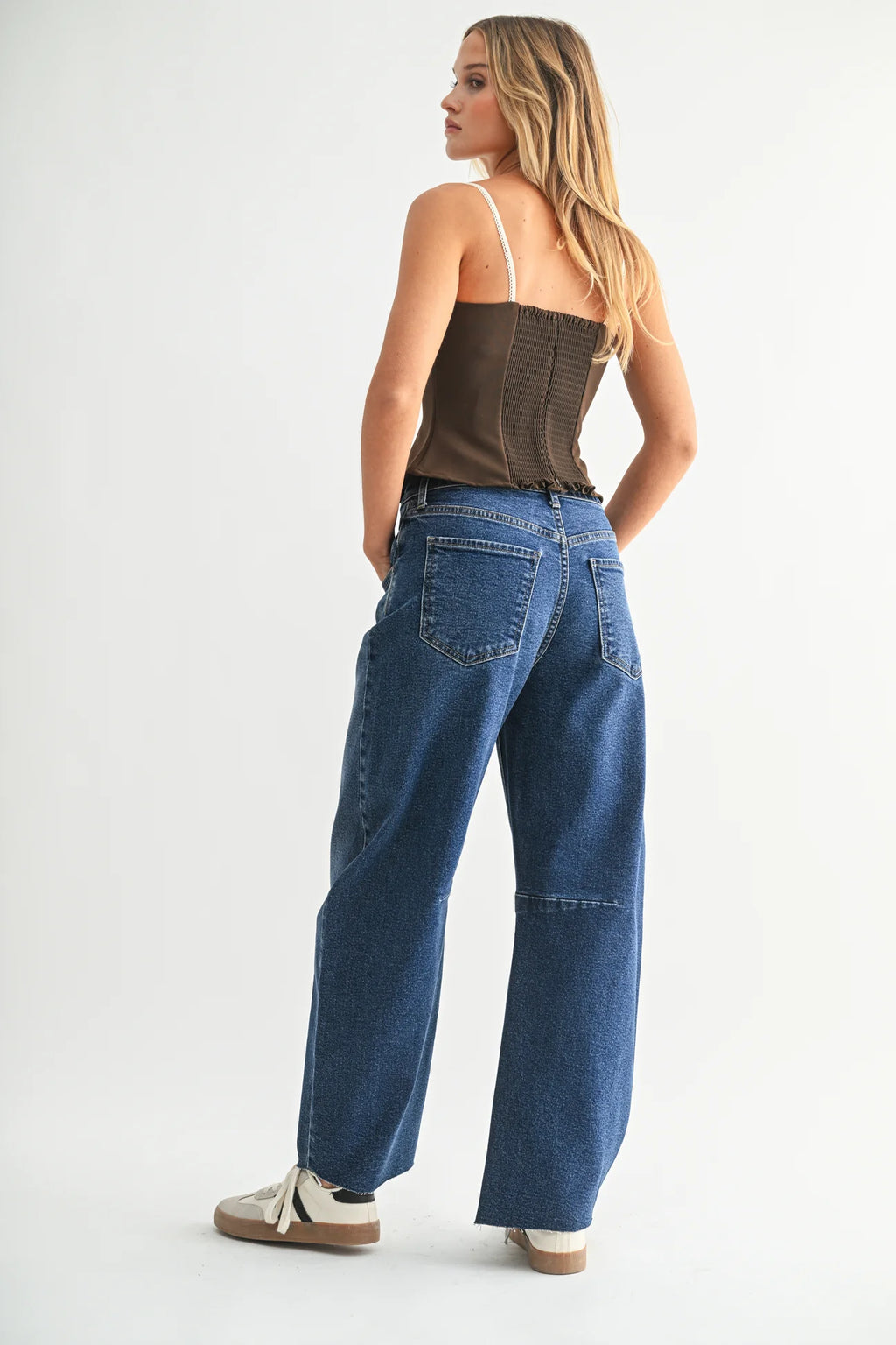 Seamed Barrel Jean