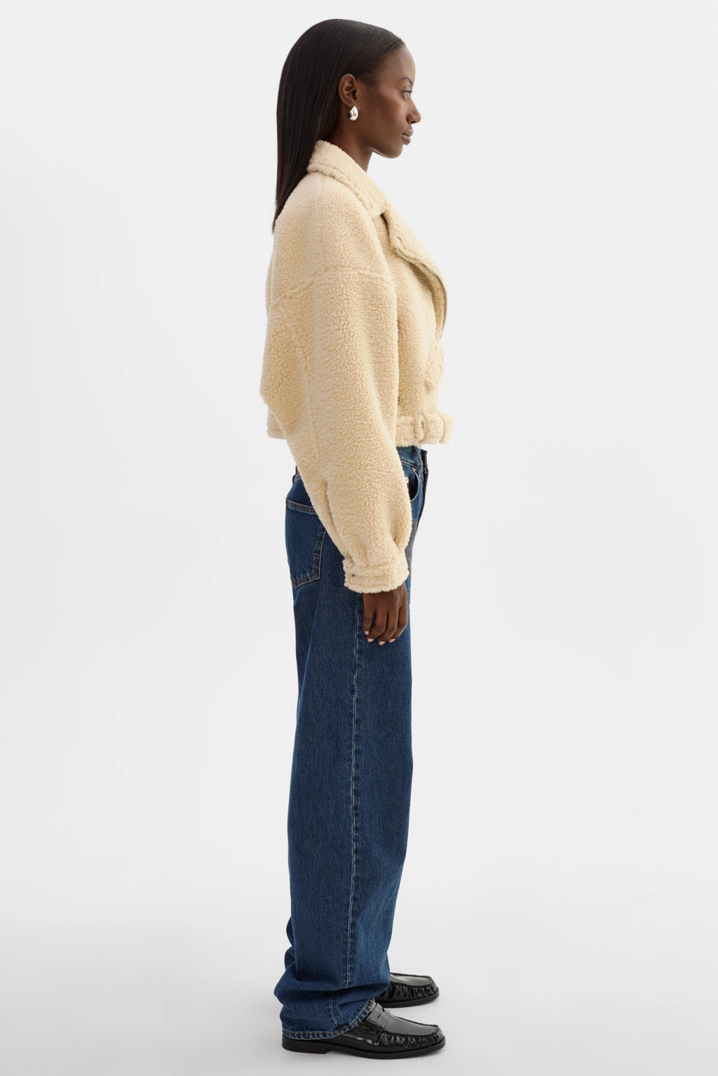 Brina Sherpa Biker Jacket