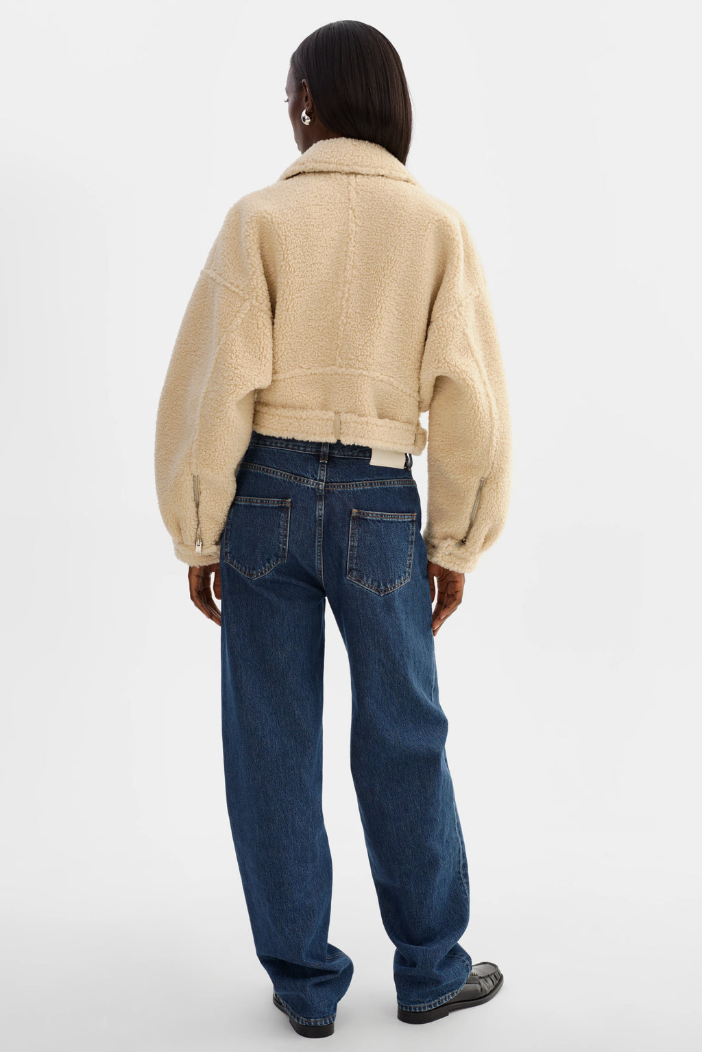 Brina Sherpa Biker Jacket