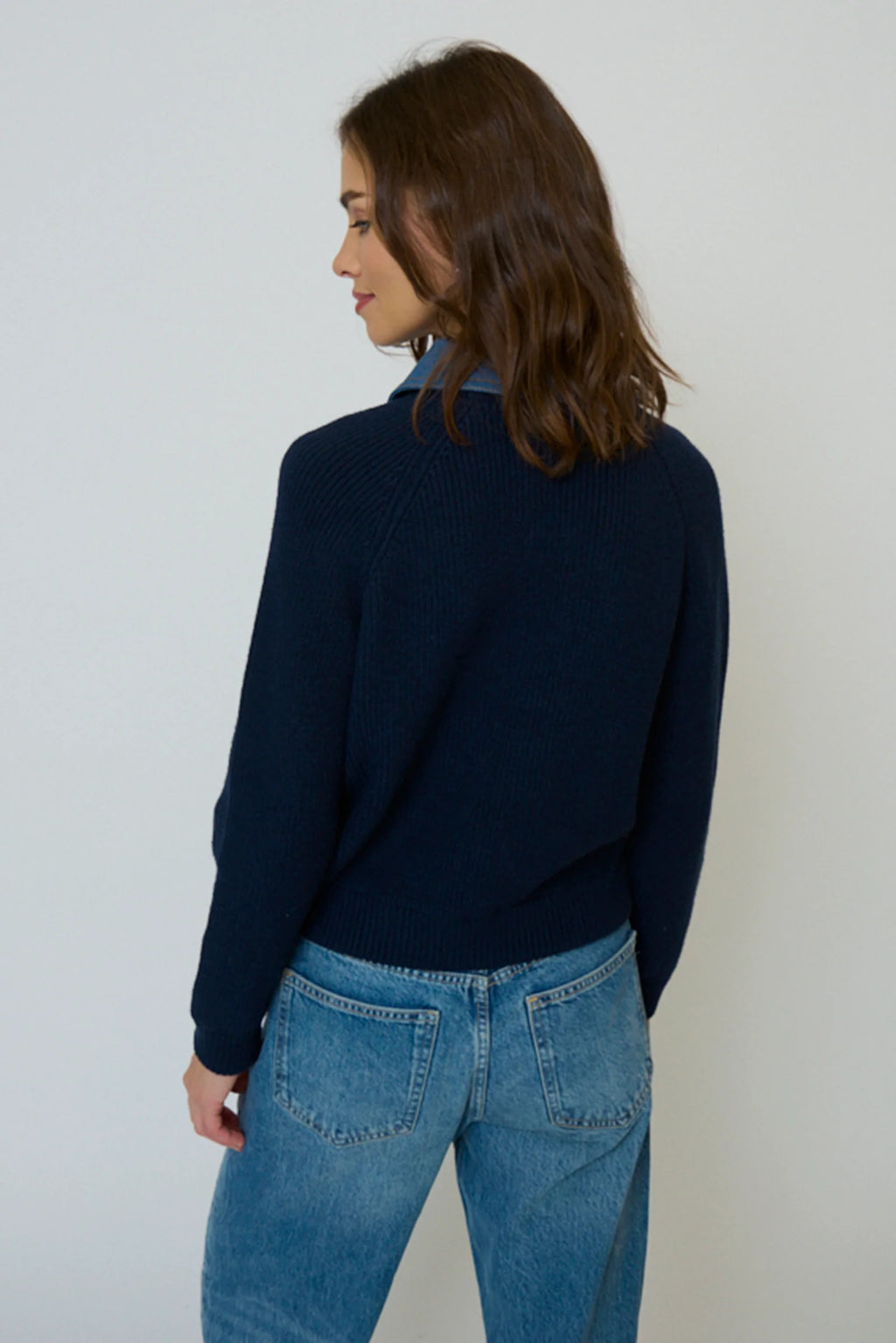 Dash Denim Collar Pullover