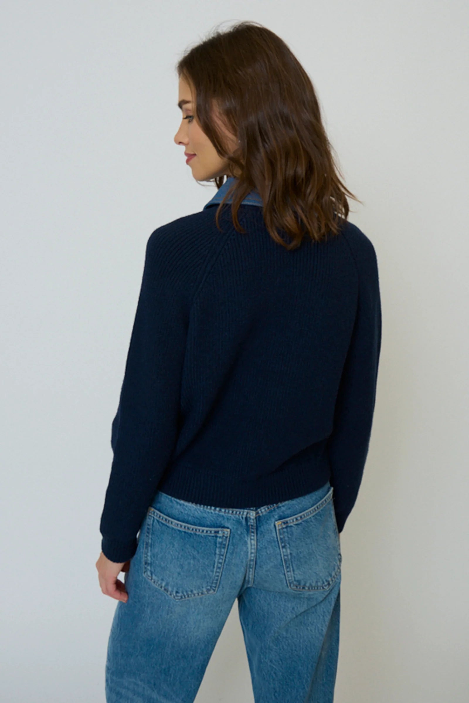 Dash Denim Collar Pullover