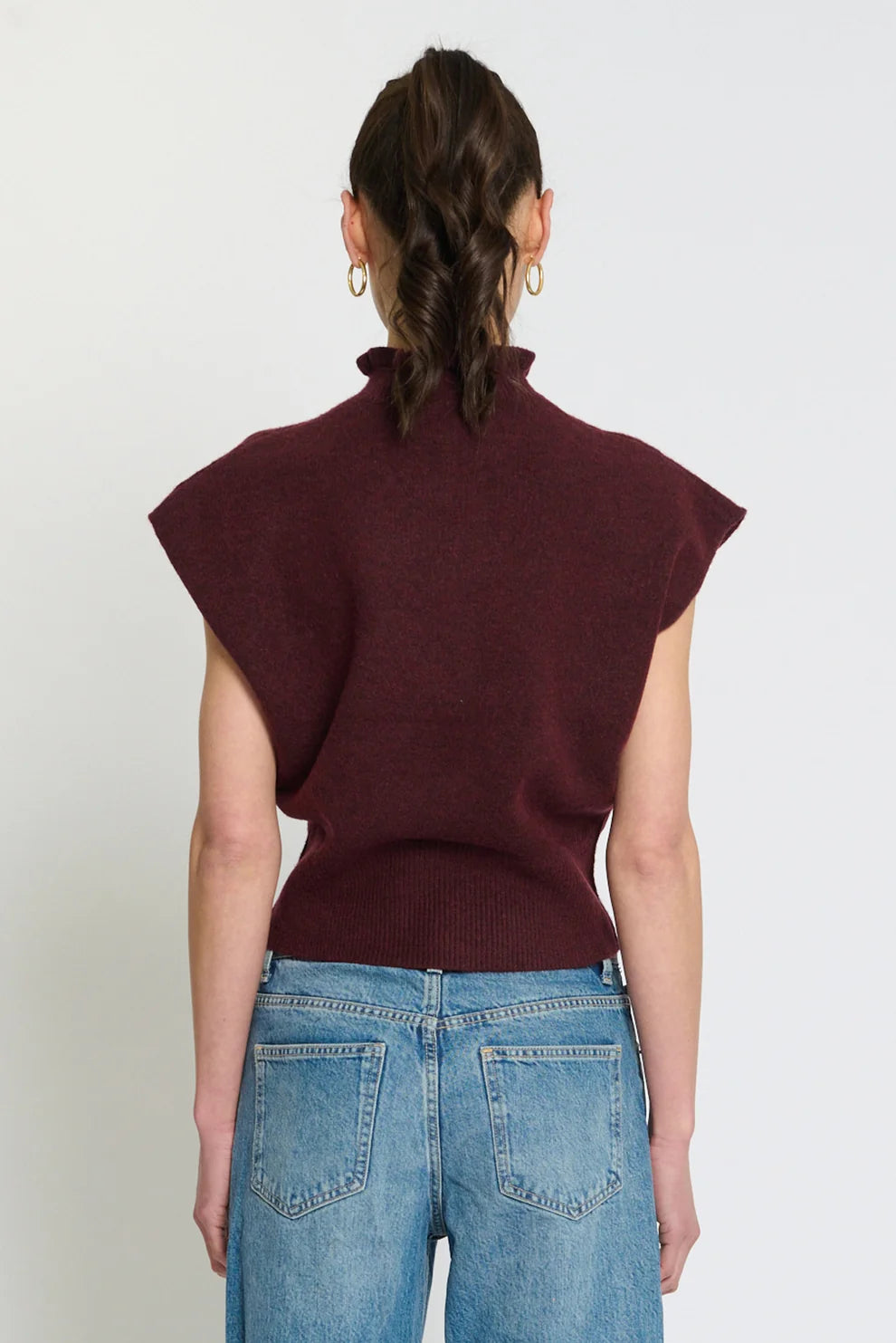 Kate Ruffled Collar Dolman Sweater