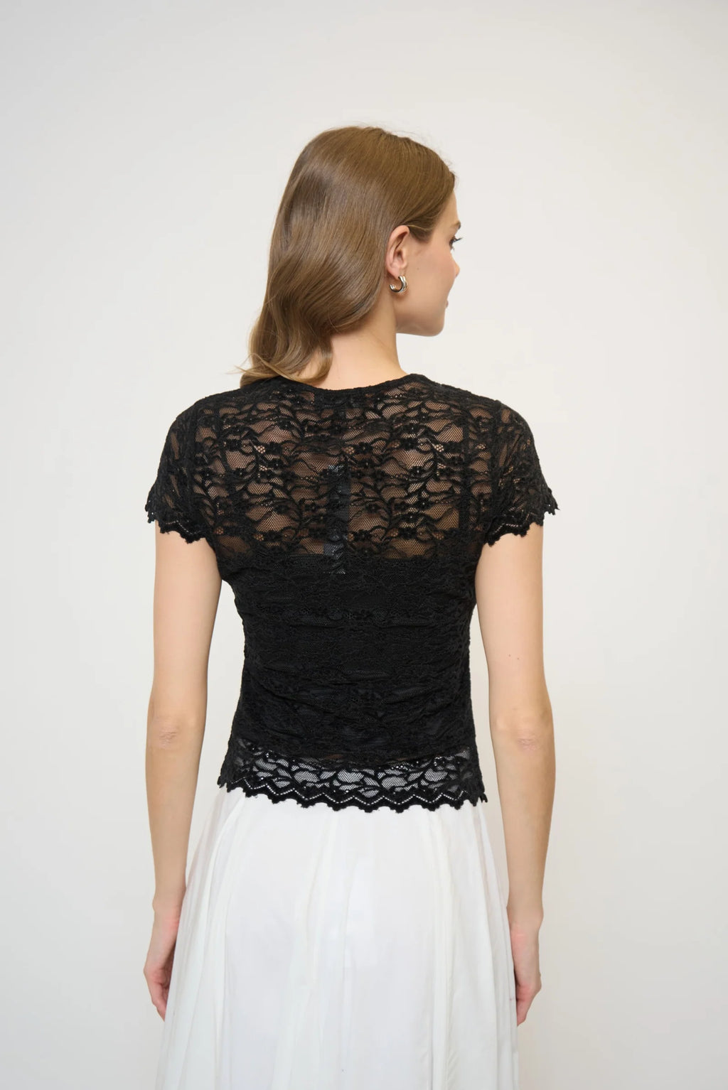 Stella Ruched Lace Top
