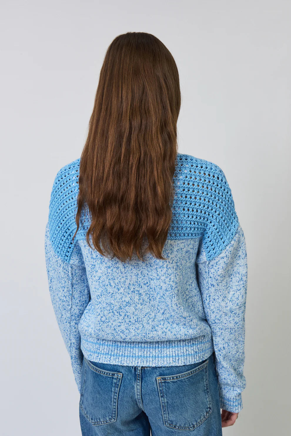 Clover Mesh Sweater Bomber