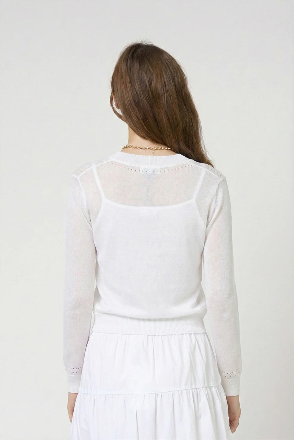 Serena Sheer Pointelle Cardigan - Clothes Horse