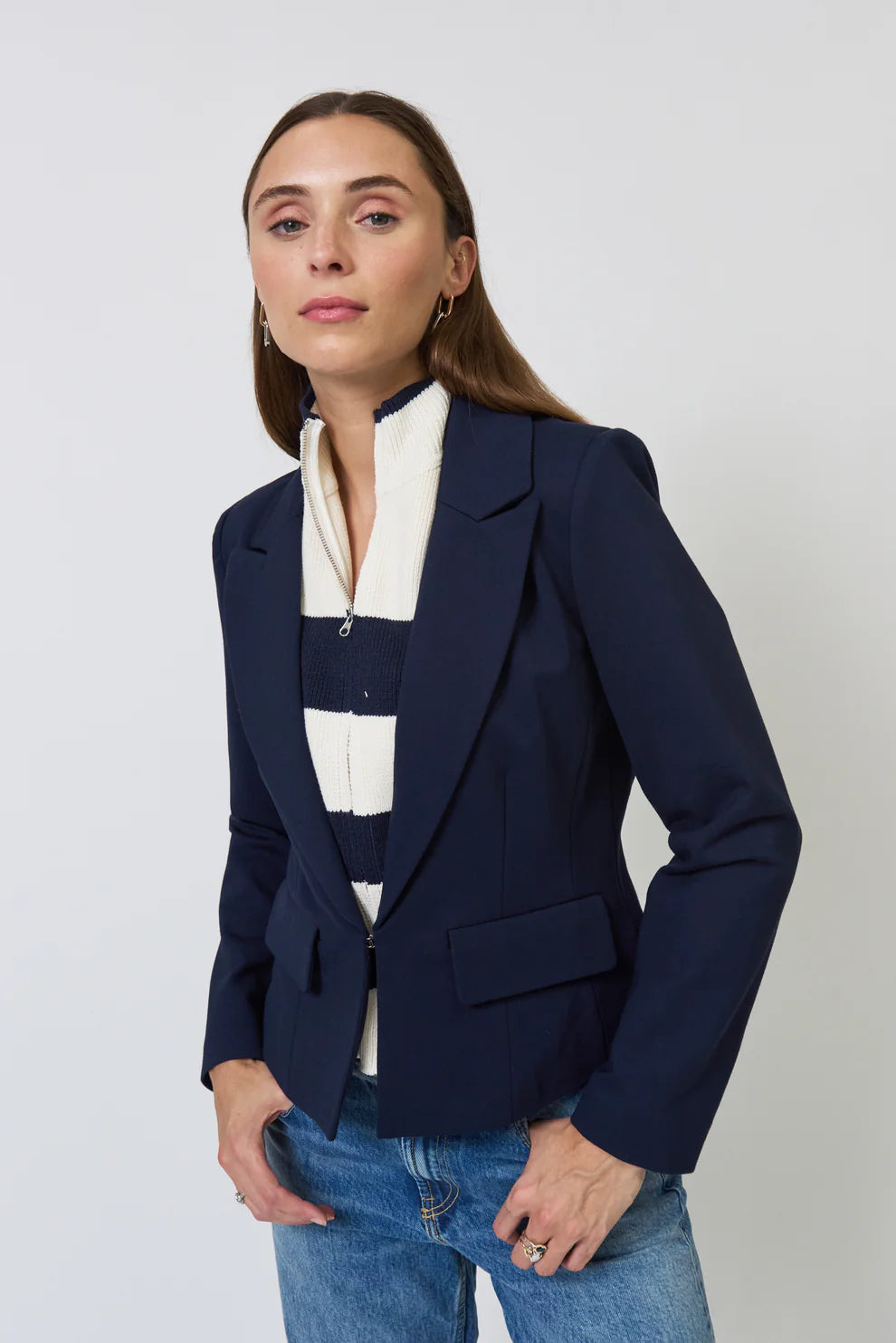 Chelsea Rugby Stripe Sweater Dickey Jacket - Clothes Horse