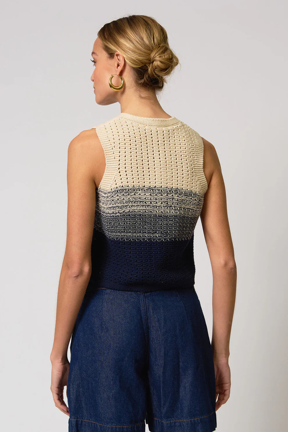 Jacy Gradient Crochet Vest