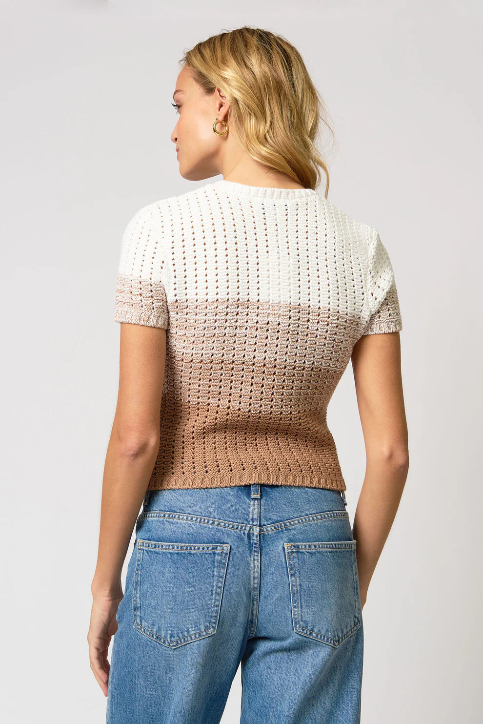 Jacy Gradient Stitch Zip Up