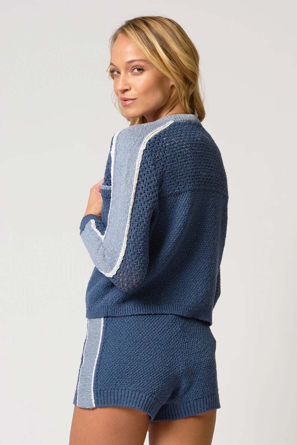 Raya Mixed Stitch Zip Cardi