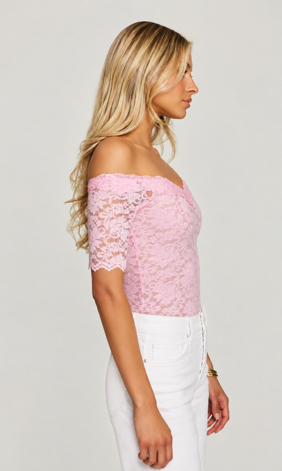 Kovi Lace Off Shoulder Top