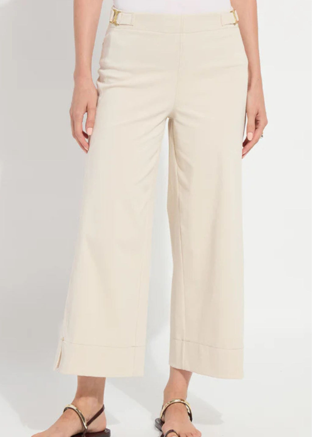 Nylah Detail Wide Leg Crop Pant - Clothes Horse