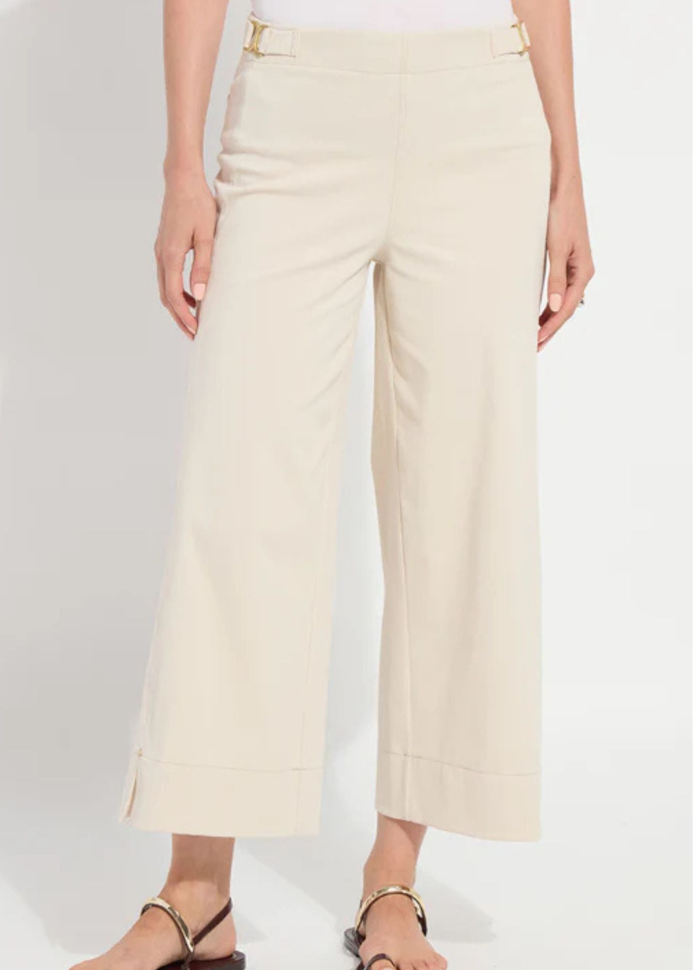 Nylah Detail Wide Leg Crop Pant - Clothes Horse