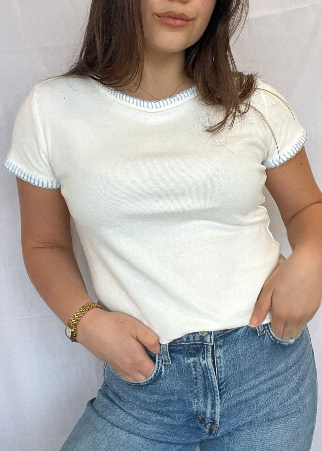 Brooks Blanket Stitch Tee - Clothes Horse