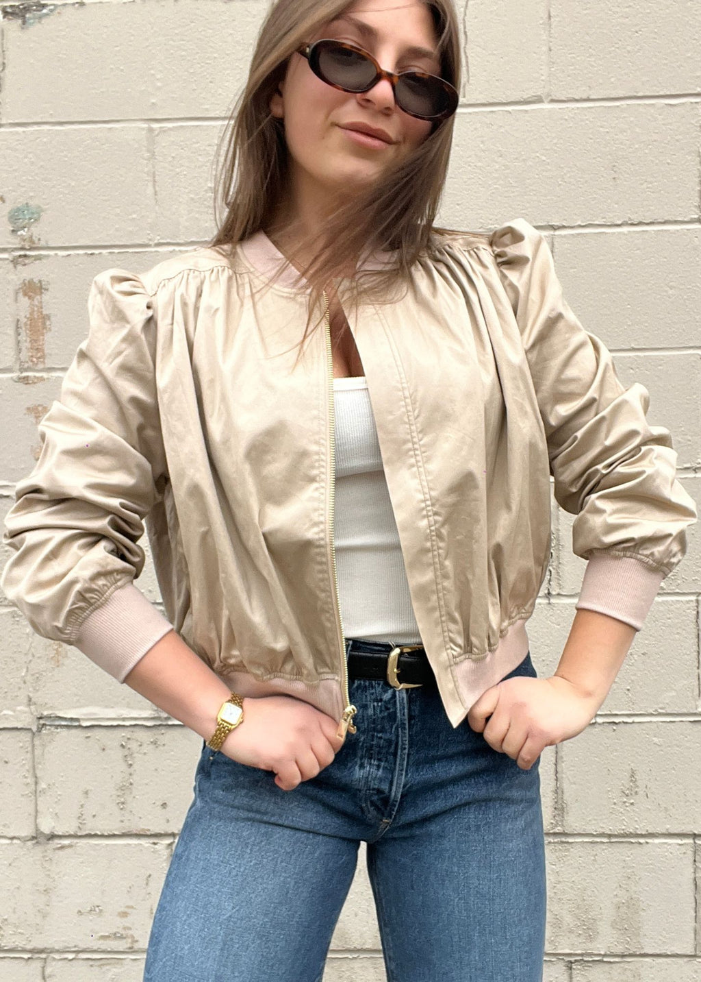 Sariah Cotton Sateen Bomber