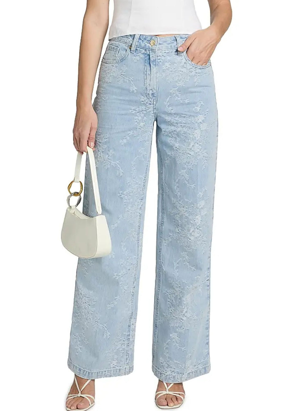Milagro Floral Straight-Leg Jeans