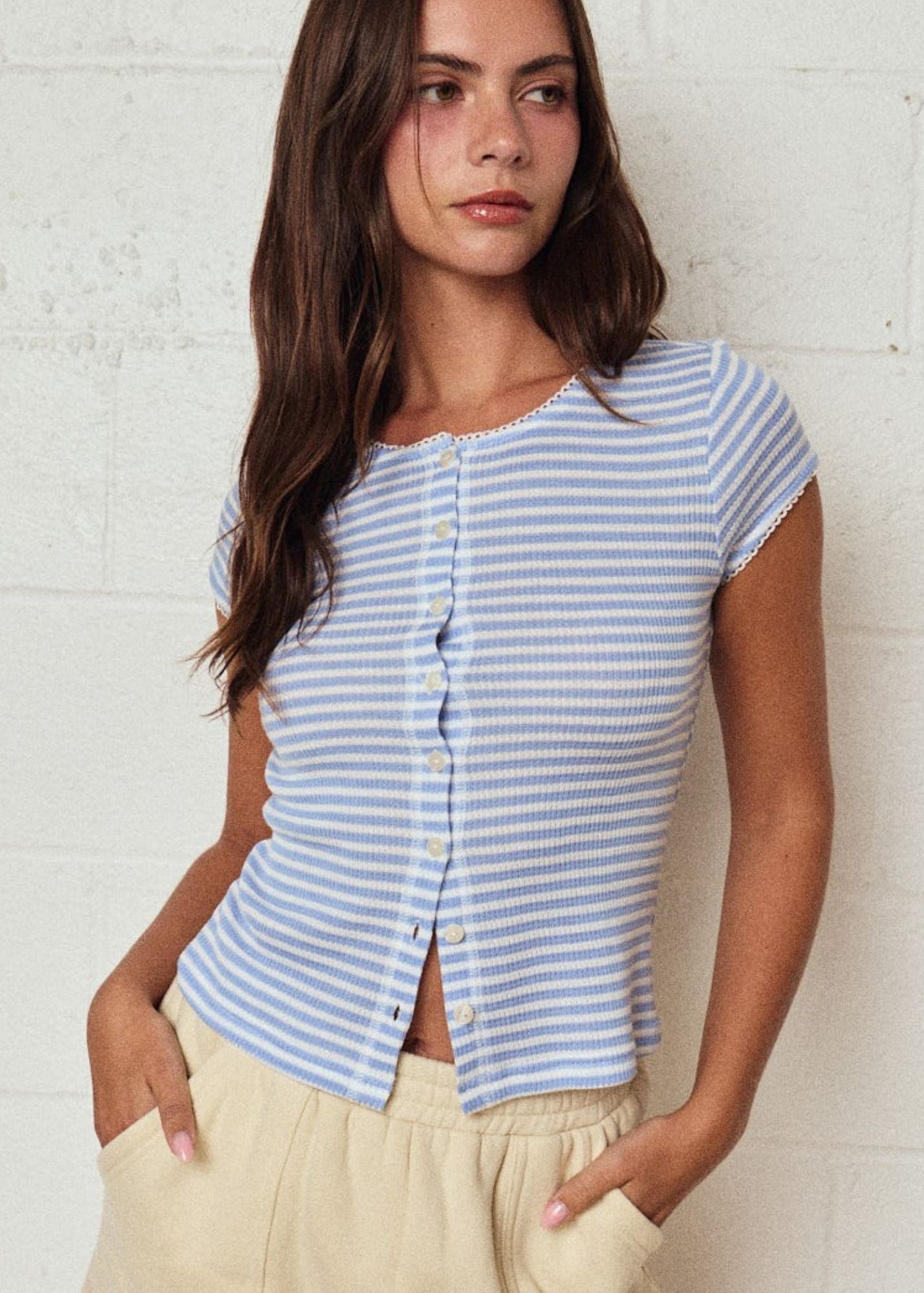 Josephine Striped Button Up