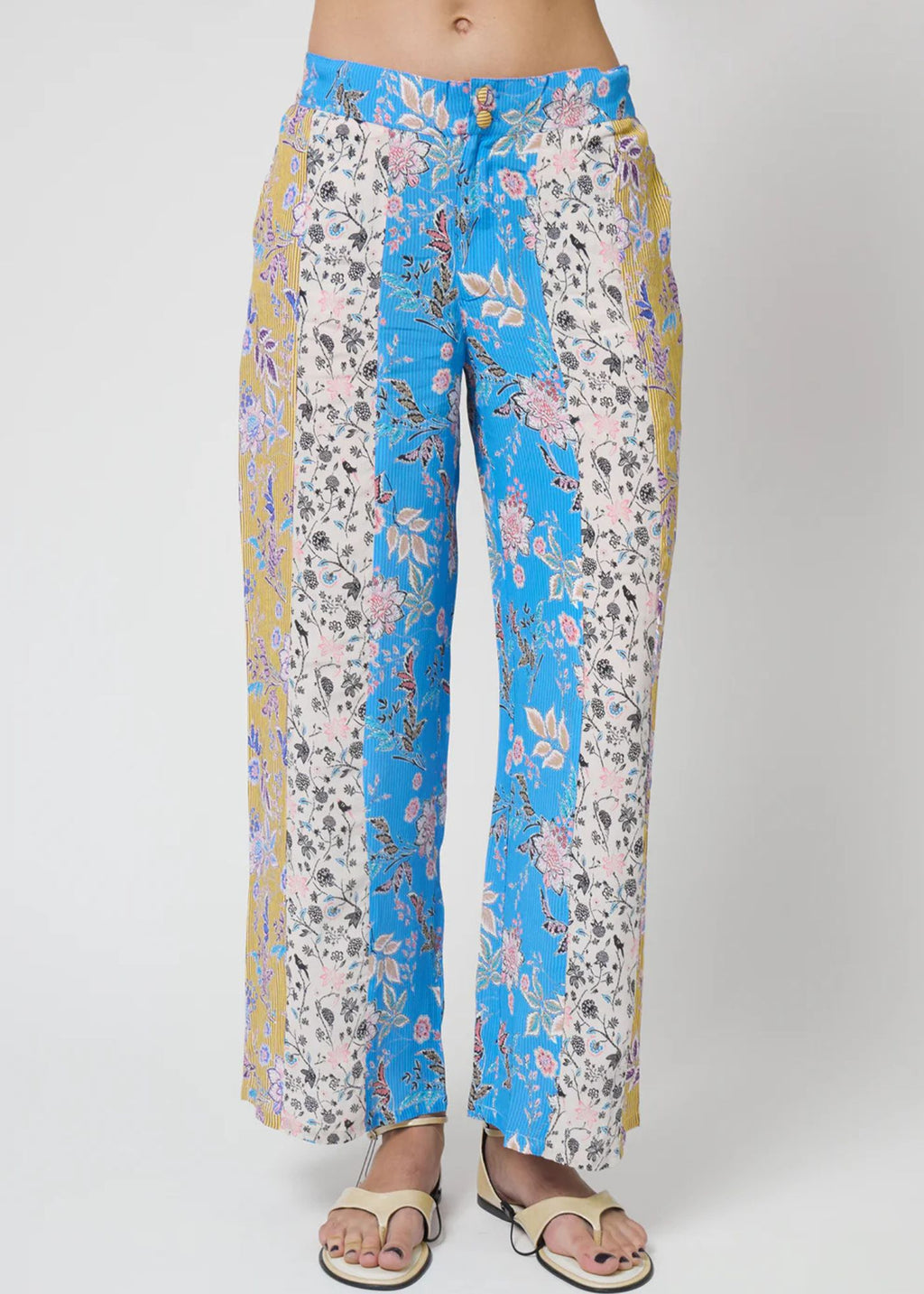 Maisie Floral Blocked Pants - Clothes Horse
