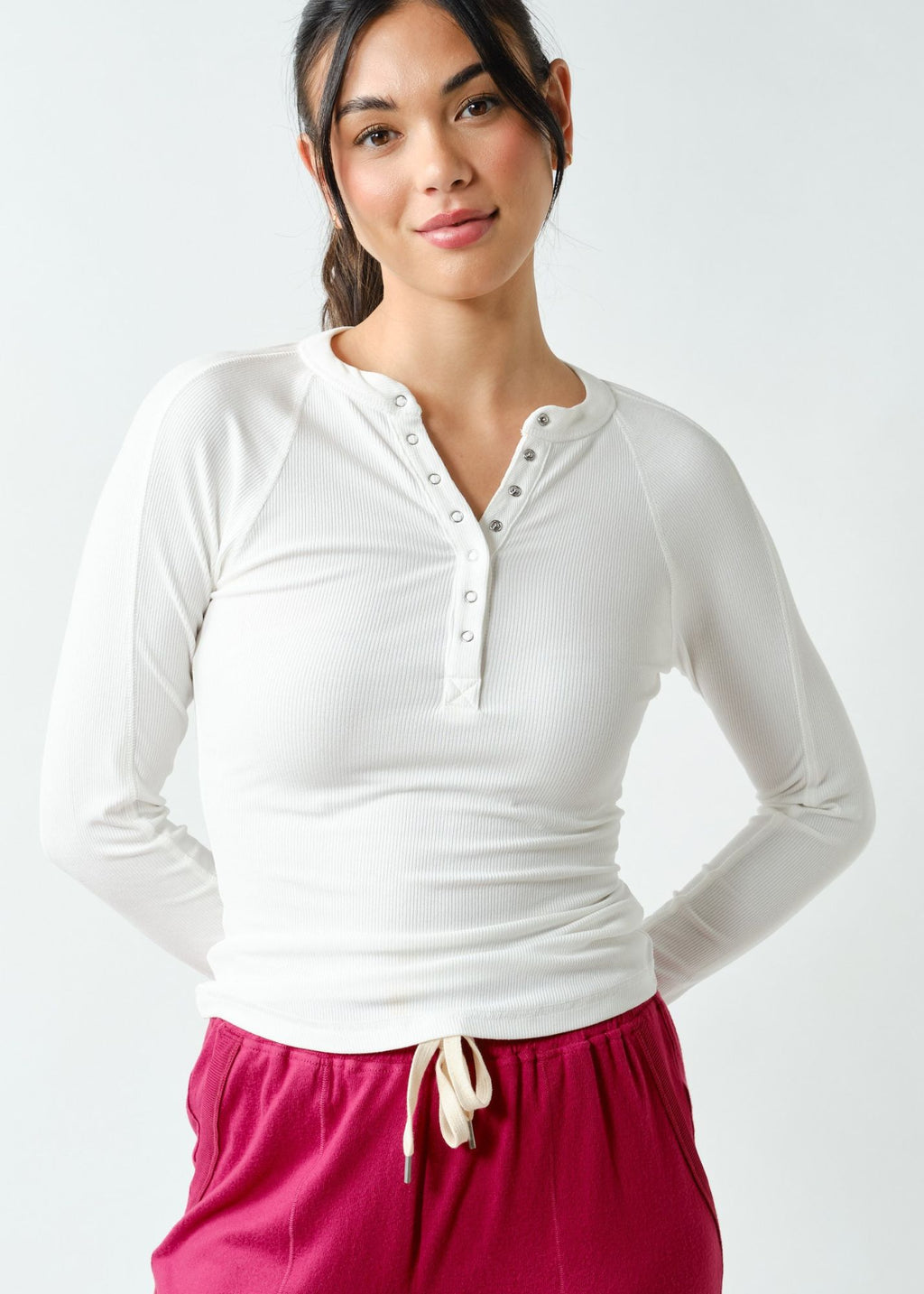 Essential Long Sleeve Rib Top - Clothes Horse