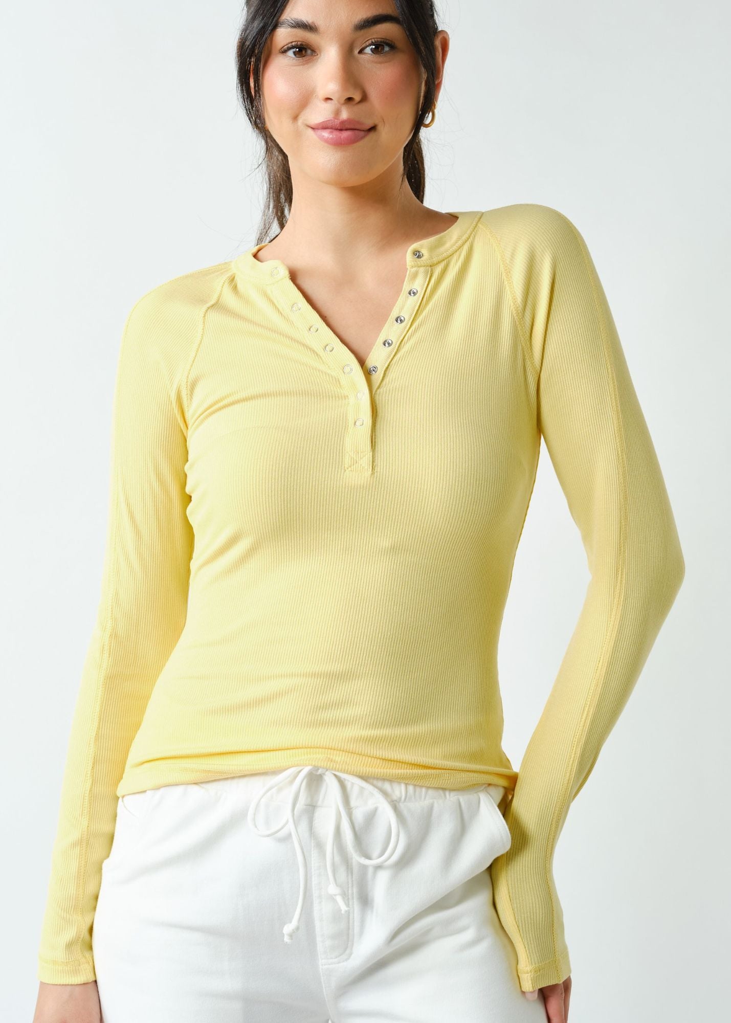 Essential Long Sleeve Rib Top - Clothes Horse