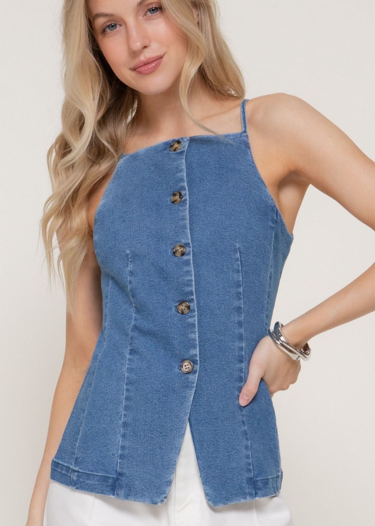 Tia Denim Tank Top