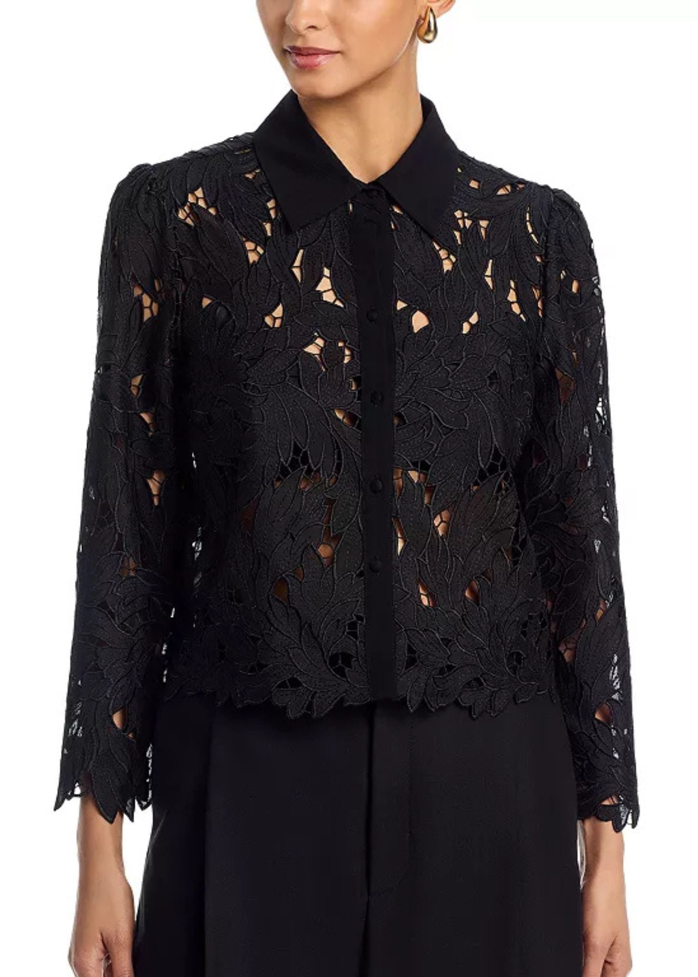 Talsie Embroidered Georgette Combo Shirt