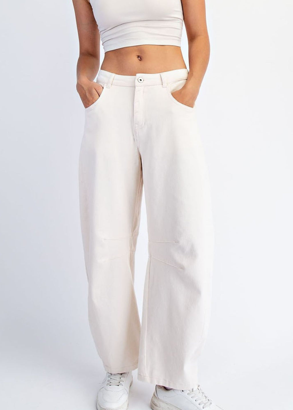Cotton Twill Barrel Pant