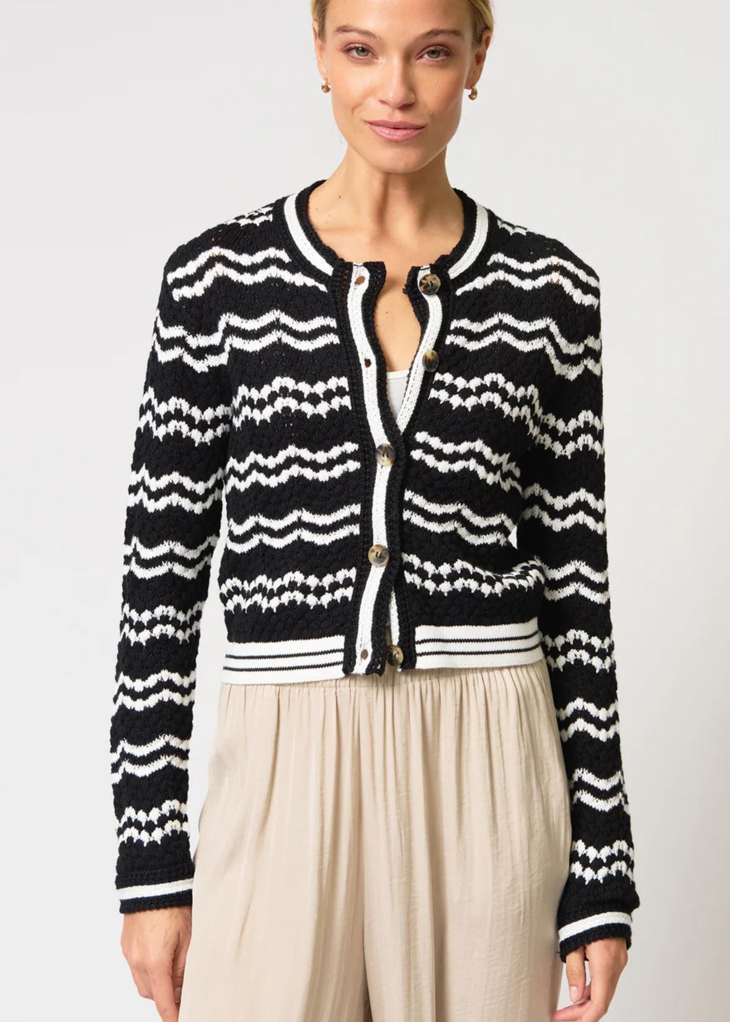 Francie Novelty Crochet Cardi