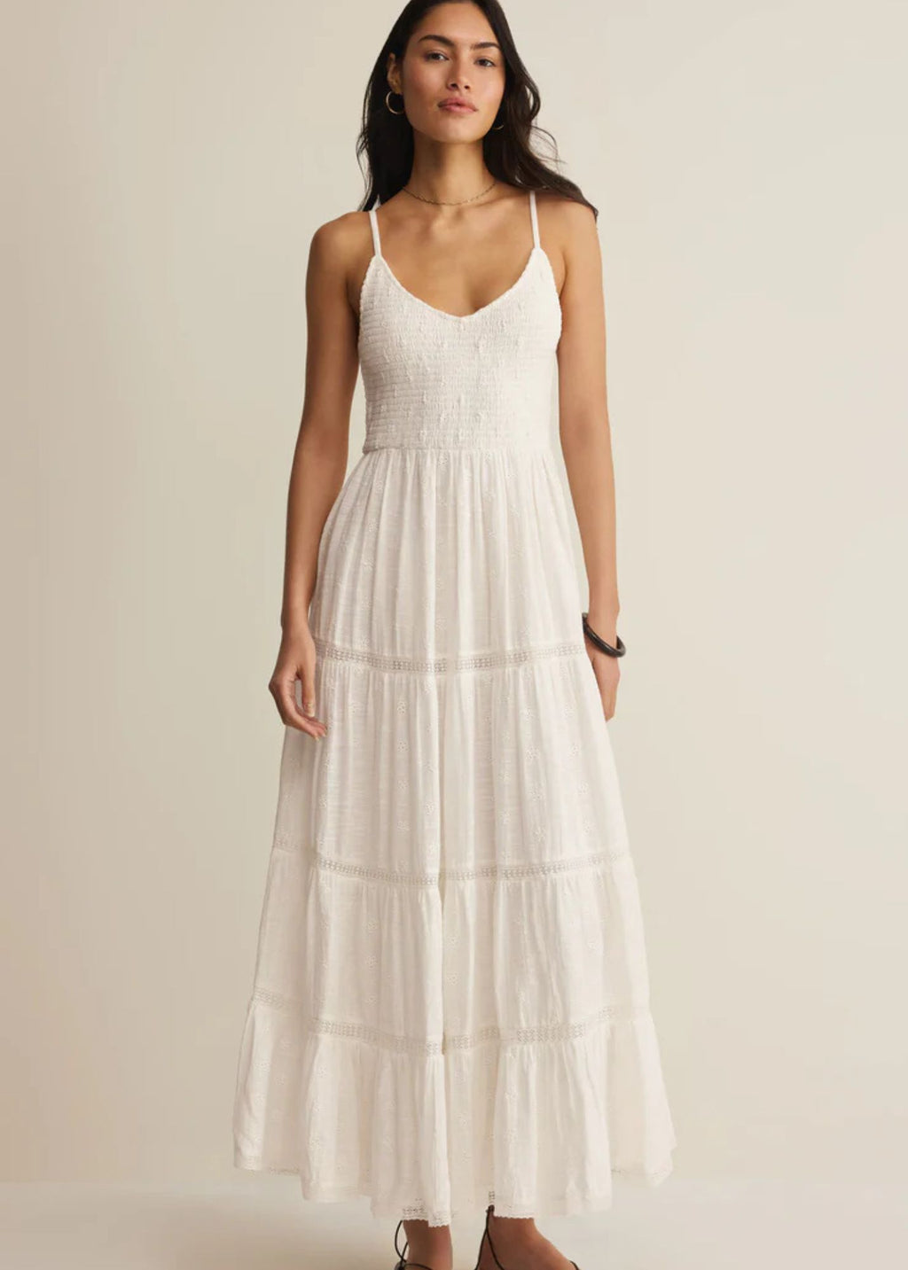 Behati Eyelet Midi Dress