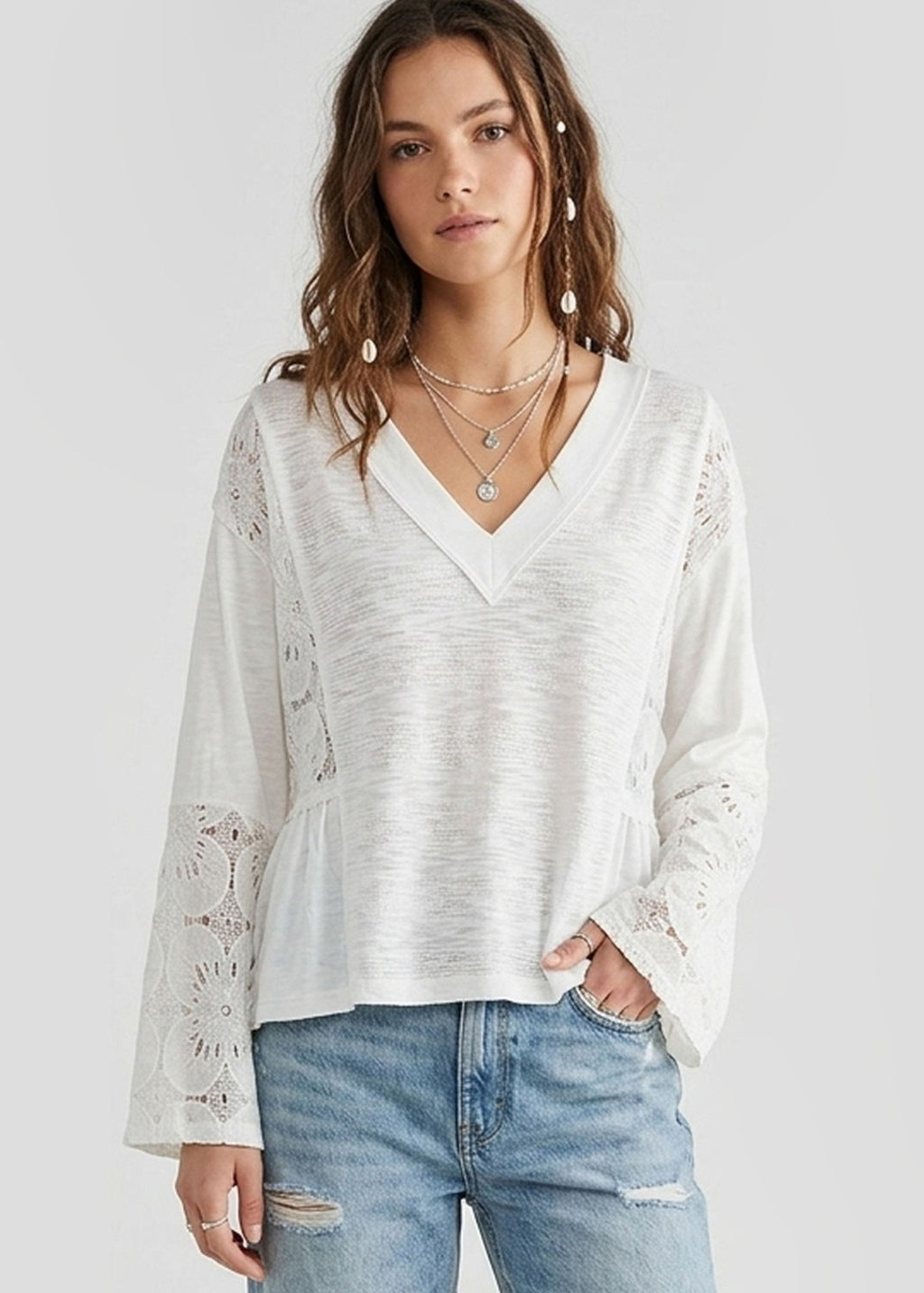 Layla Lace Sleeve Top