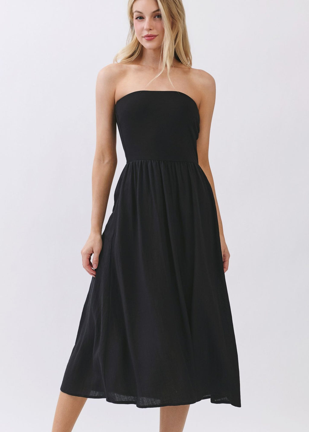 Strapless Midi Dress