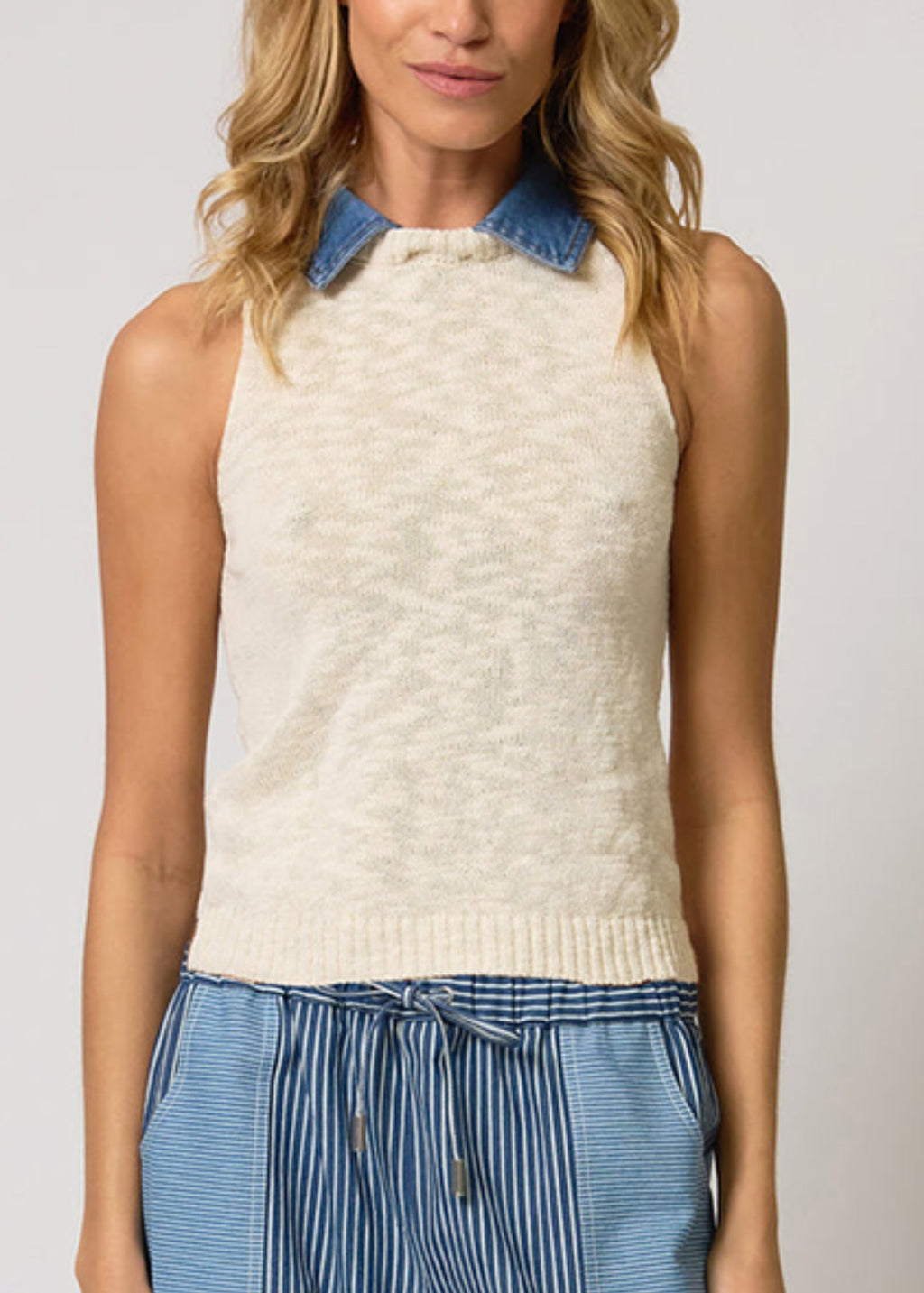 Marlon Denim Collar Shell