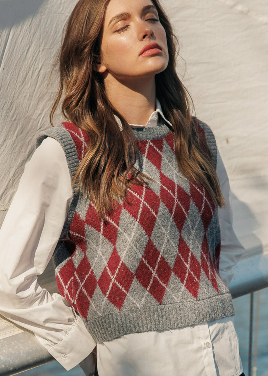 Argyle Layered Sweater