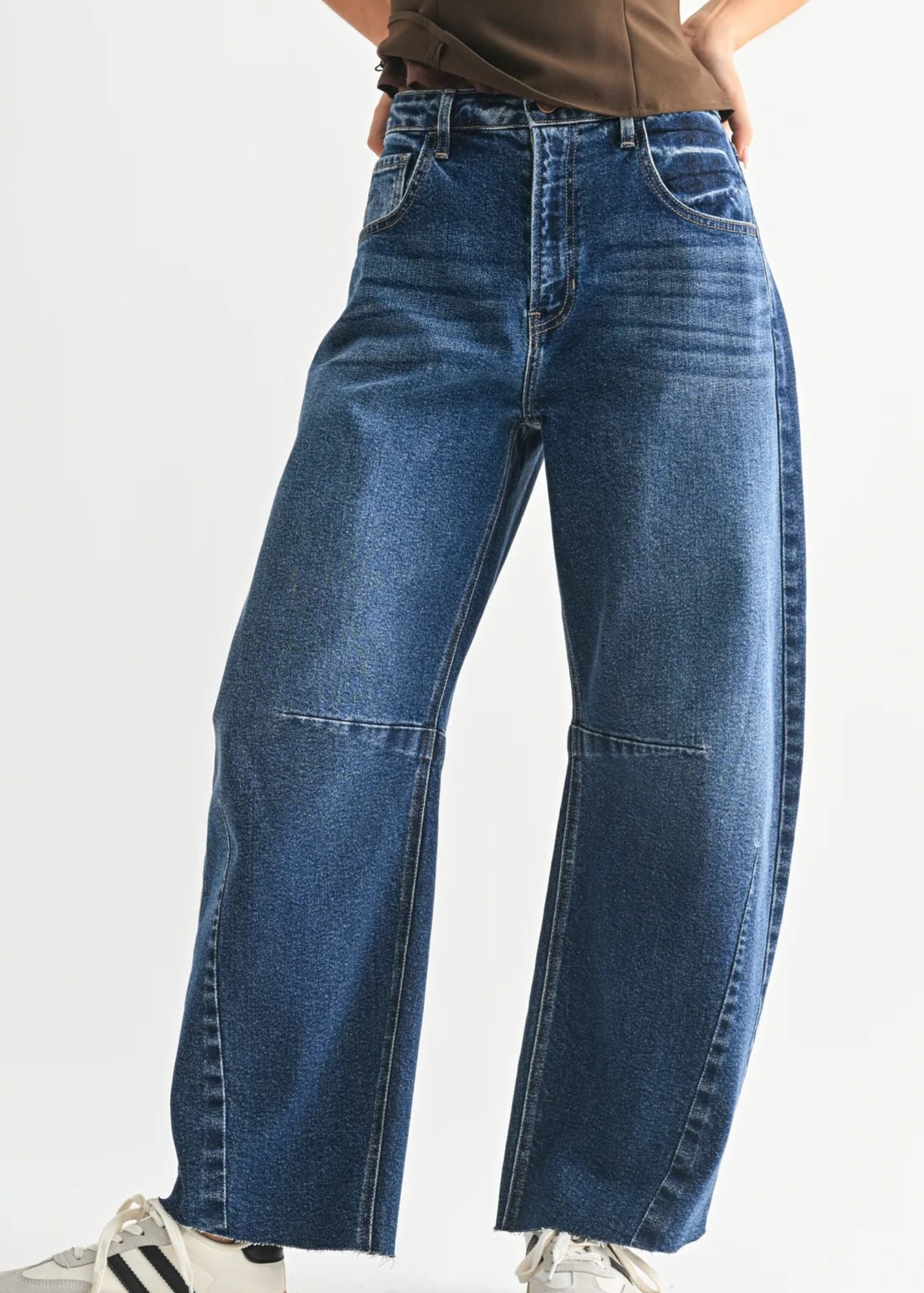 Seamed Barrel Jean