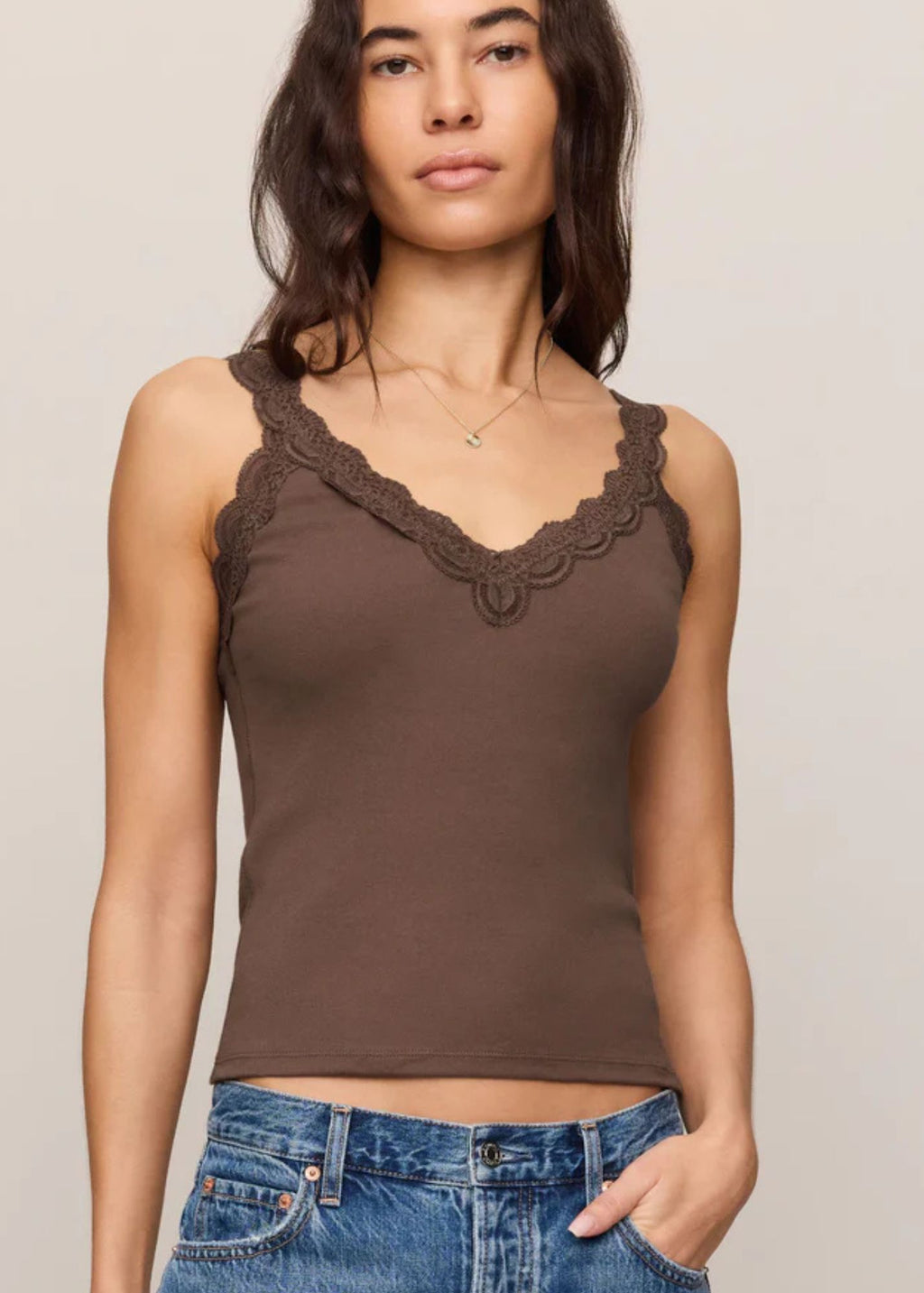 Eve Lace Trim Tank