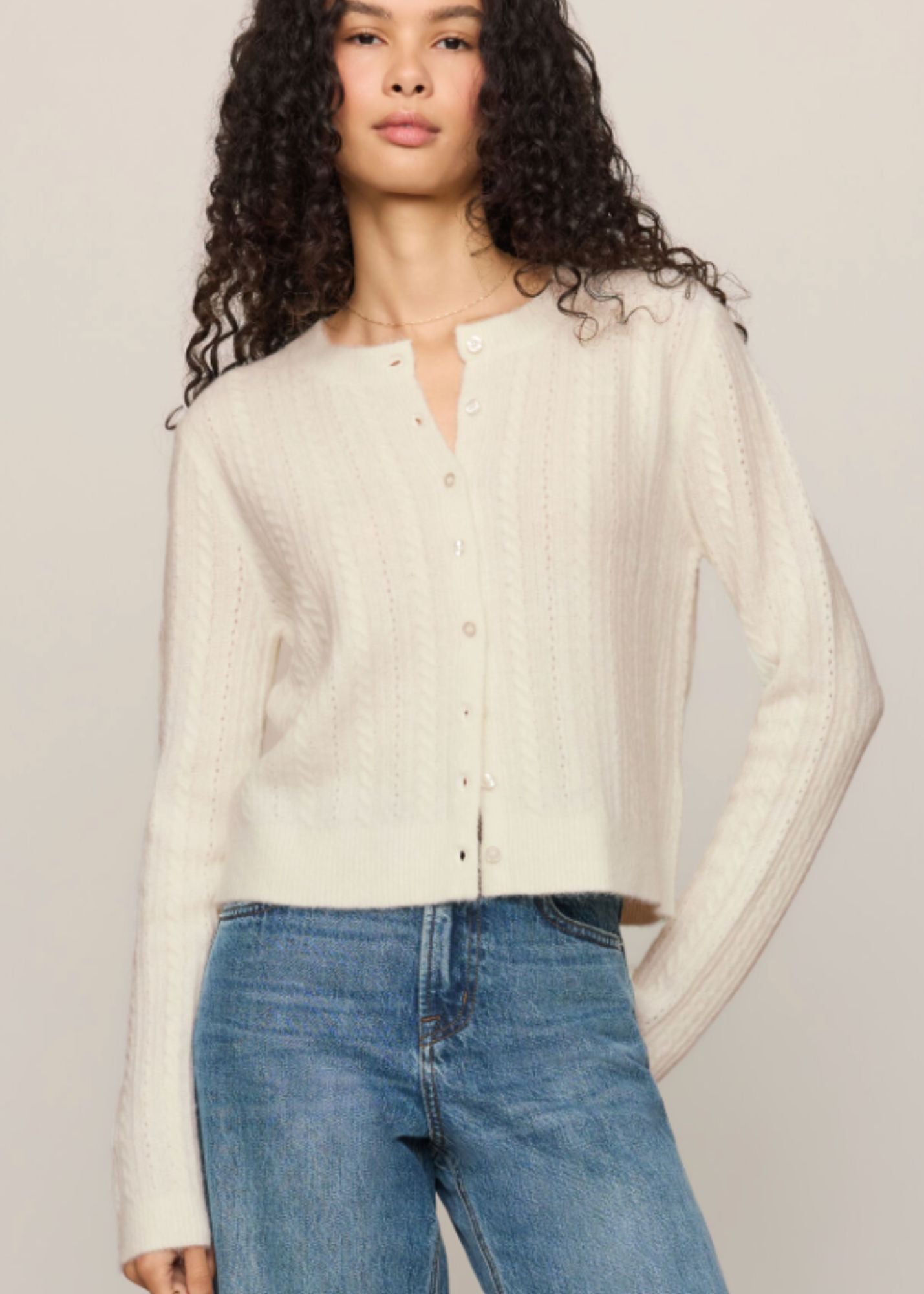 Medina Pointelle Cardigan
