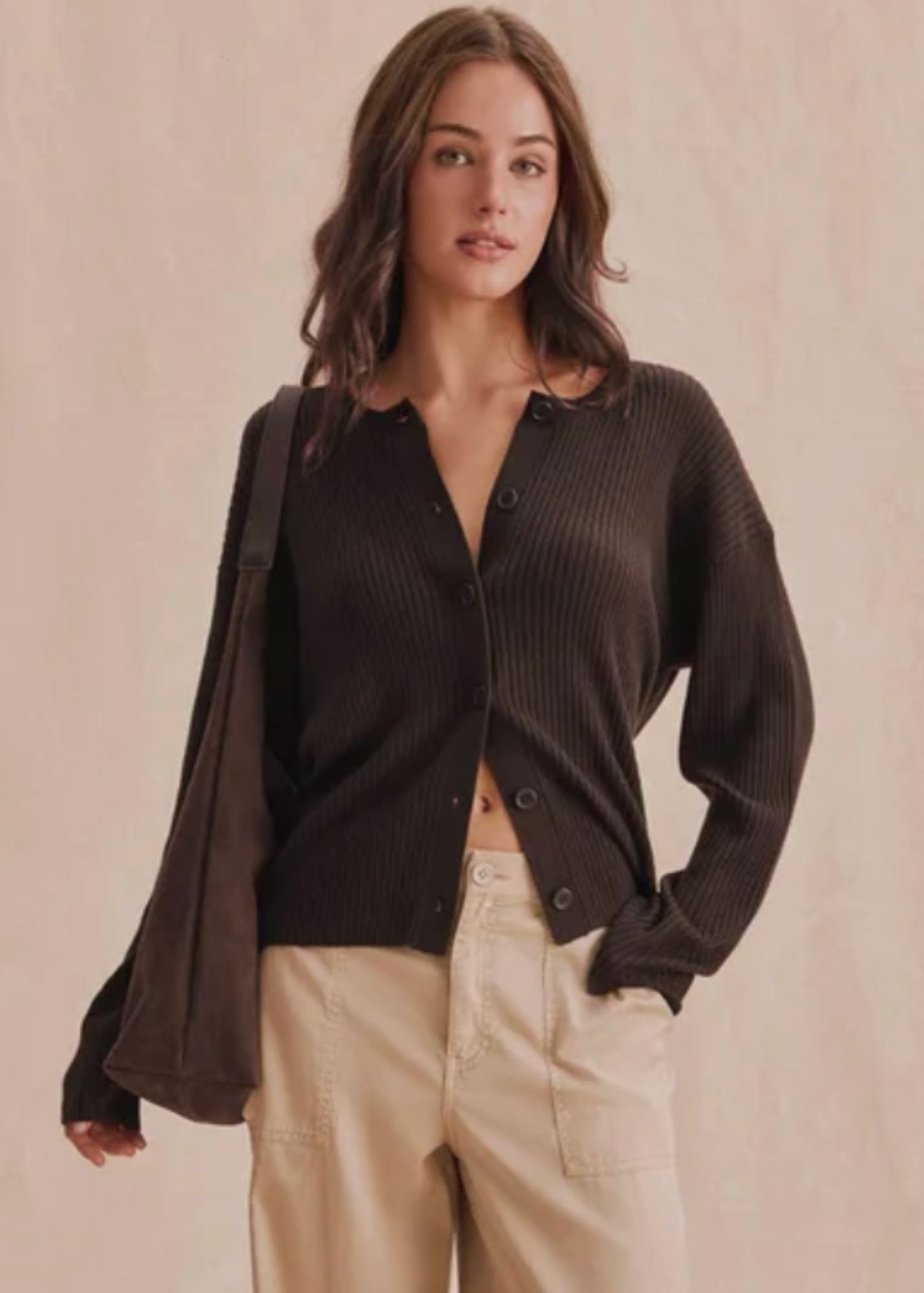 Georgie Rib Cardigan