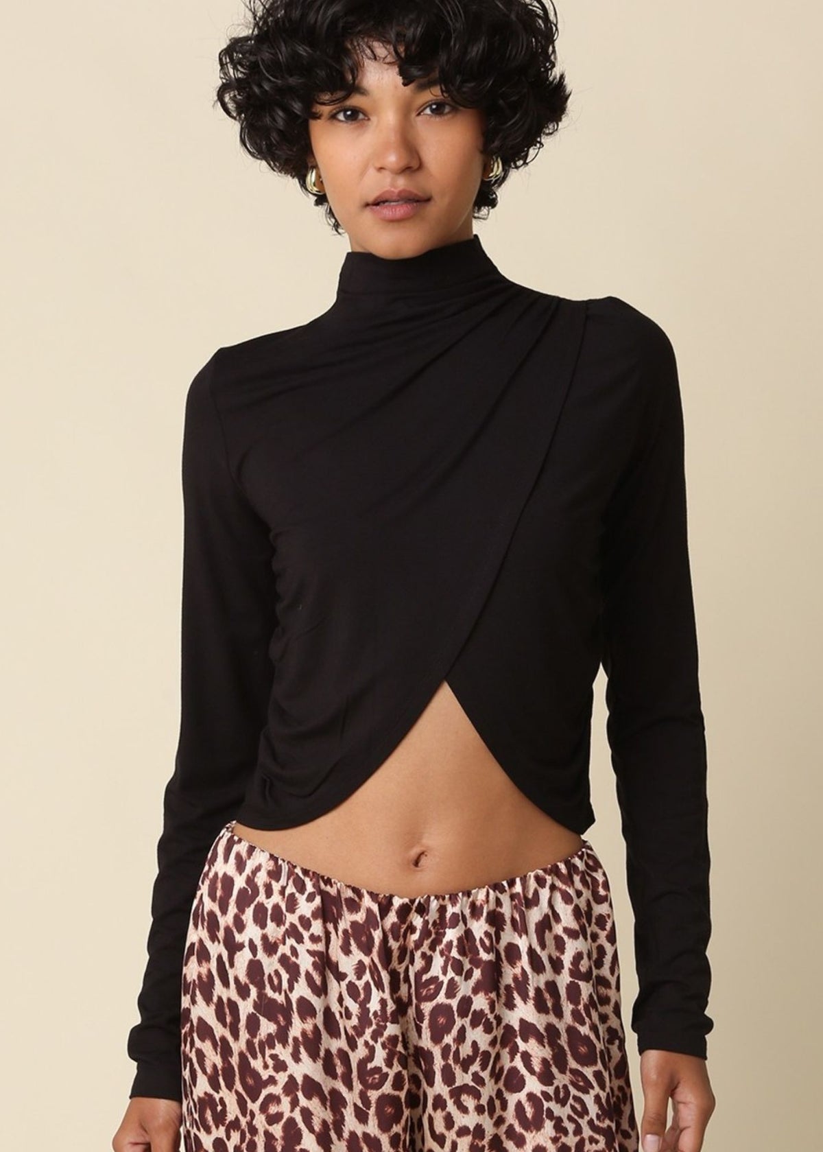 Juno Cutout Turtleneck Top