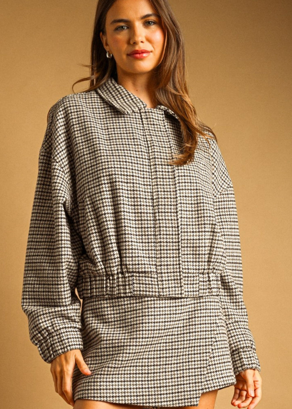 Heather Houndstooth Jacket