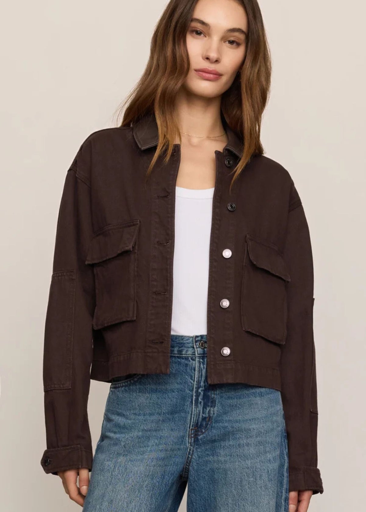 Rey Cropped Chore Denim Jacket