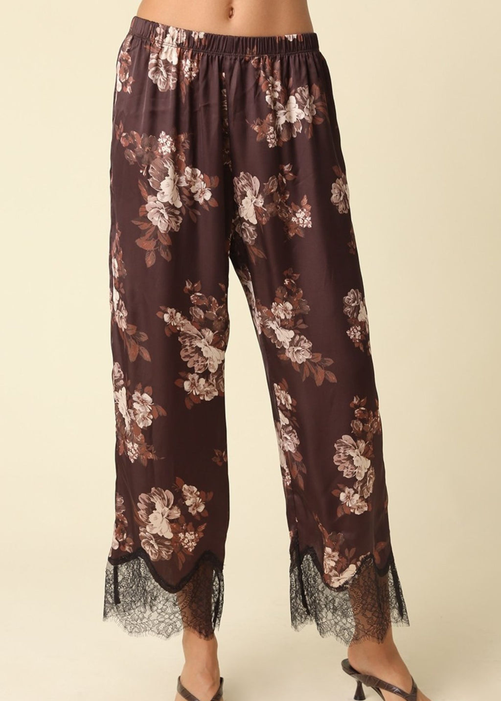 Daisy Floral Lace Trim Pants