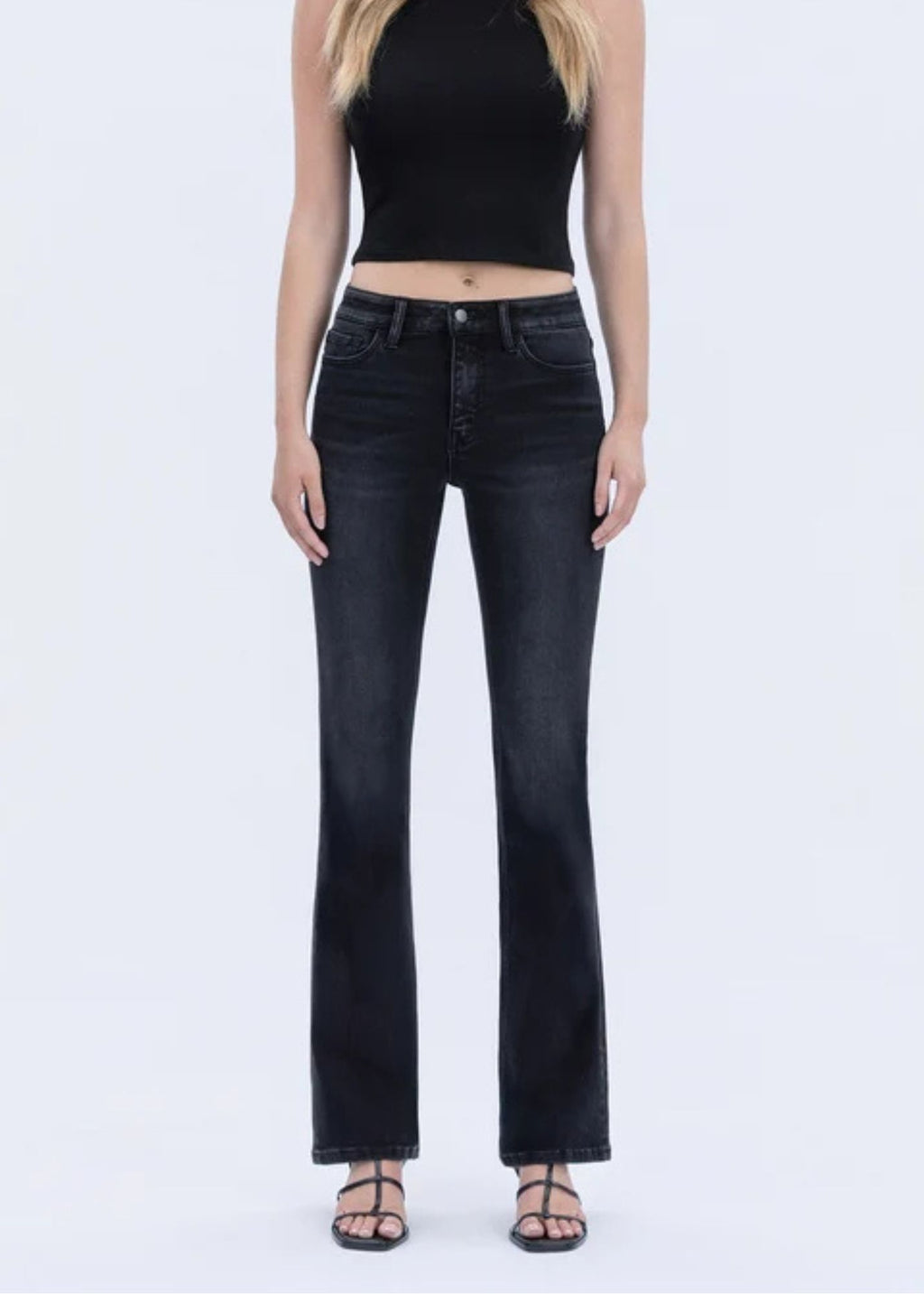 High Rise Full Length Slim Bootcut Jeans