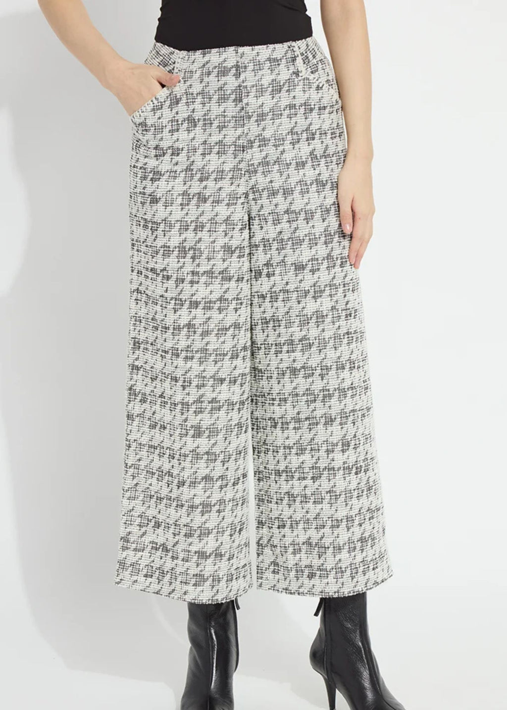Sylvinne Tweed Crop Palazzo