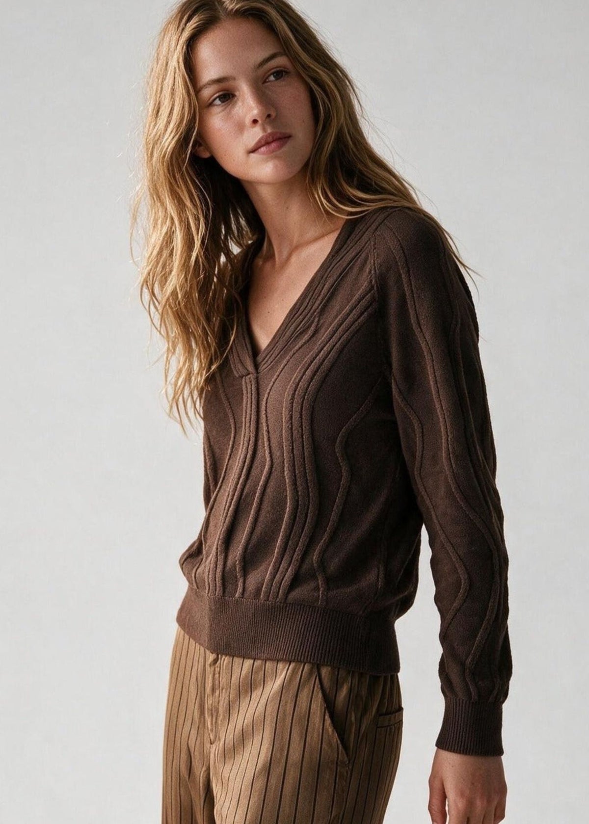Wave Neck Sweater