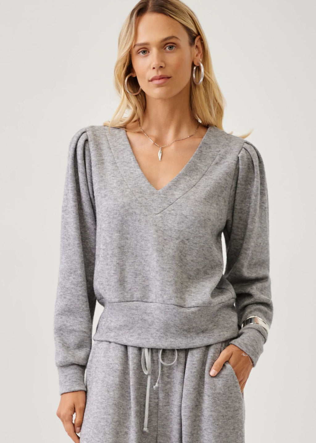 Cambria Pleated Sleeve Top