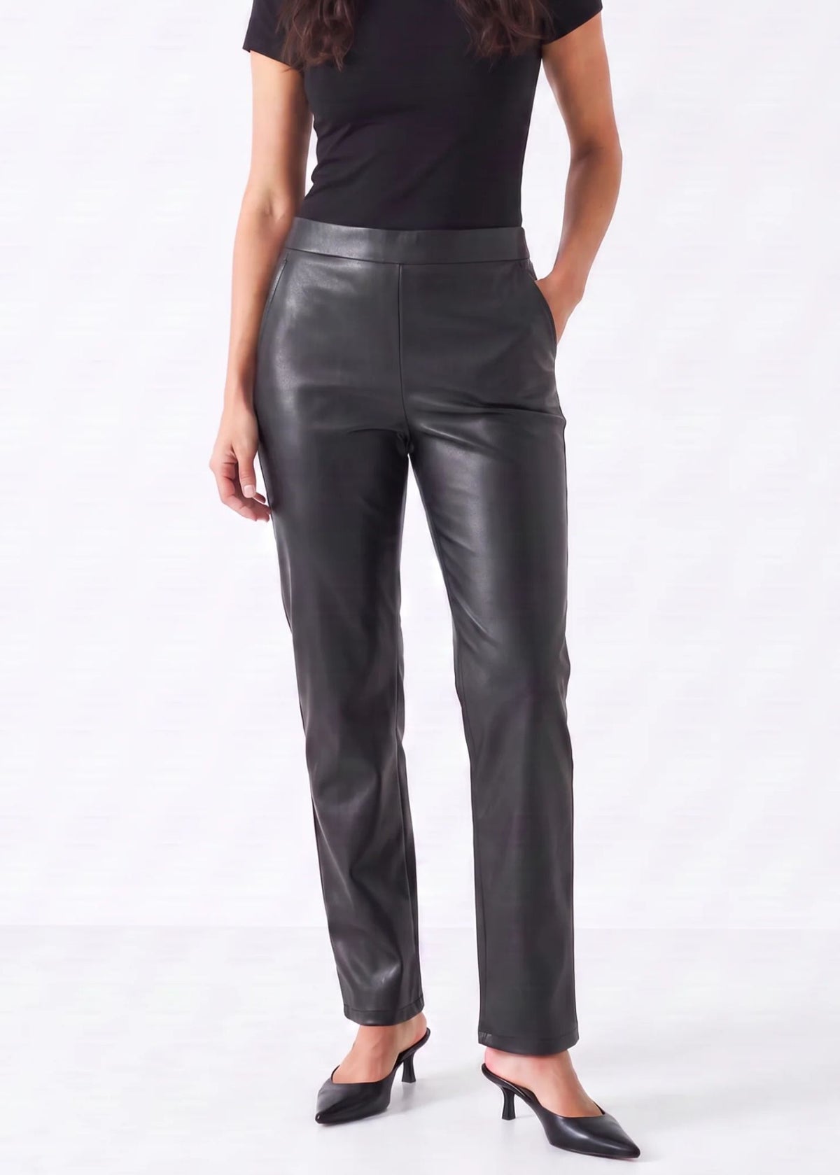Laurel Faux Leather Straight Leg Pant